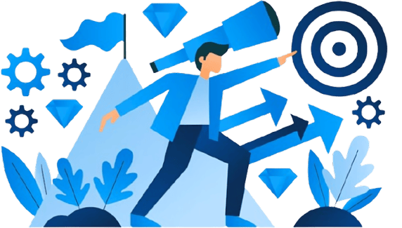 Team vision illustration symbolizing Tracklo’s future goals and innovation