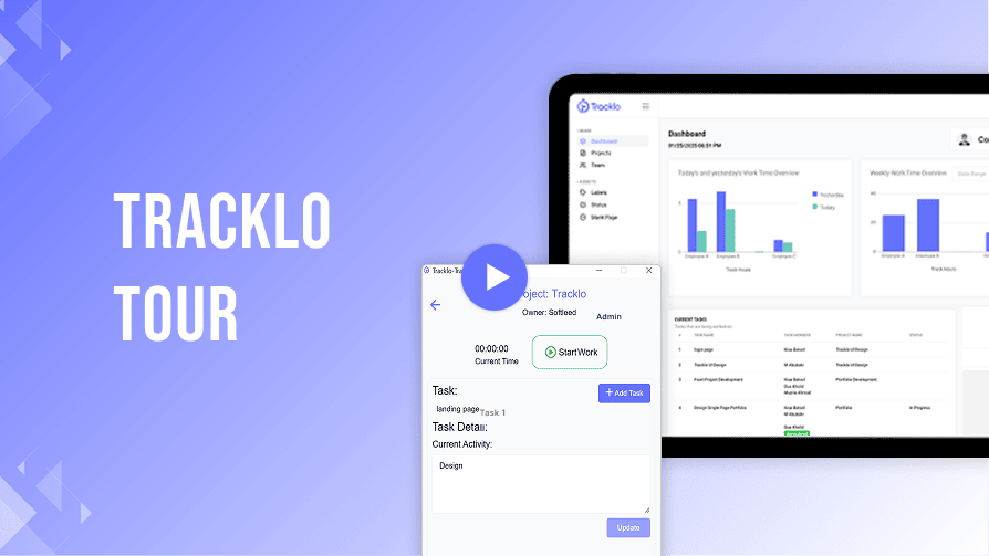 Tracklo tutorial video thumbnail showcasing platform features Tracklo Tour